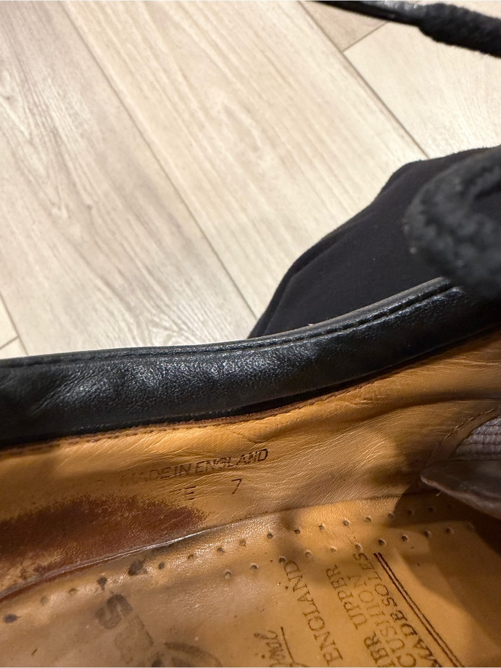 Vintage Dr. Martens 8053/59 Made in England Brown Leather 5-Eye Oxford Size 7 - Picture 8 of 8